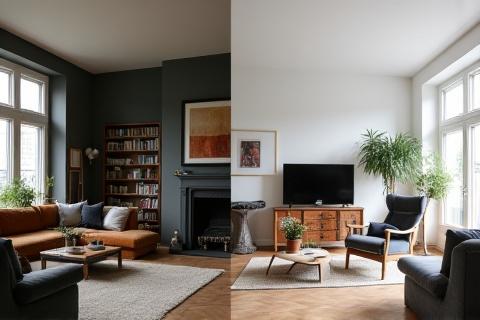 Før/efter lejlighedsrenovering i Aarhus